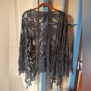 Chic Black Lace Women's Blouse